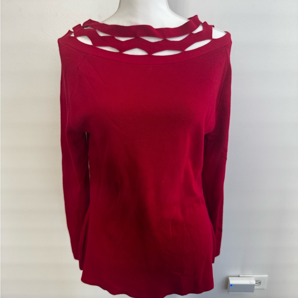 Lane Bryant Striking Red Knit Sweater